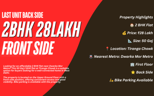 2BHK Flat at Tiranga Chowk Dwarka Mor