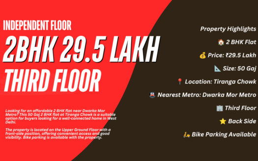 2BHK Independent Floor Near Dwarka Mor Metro